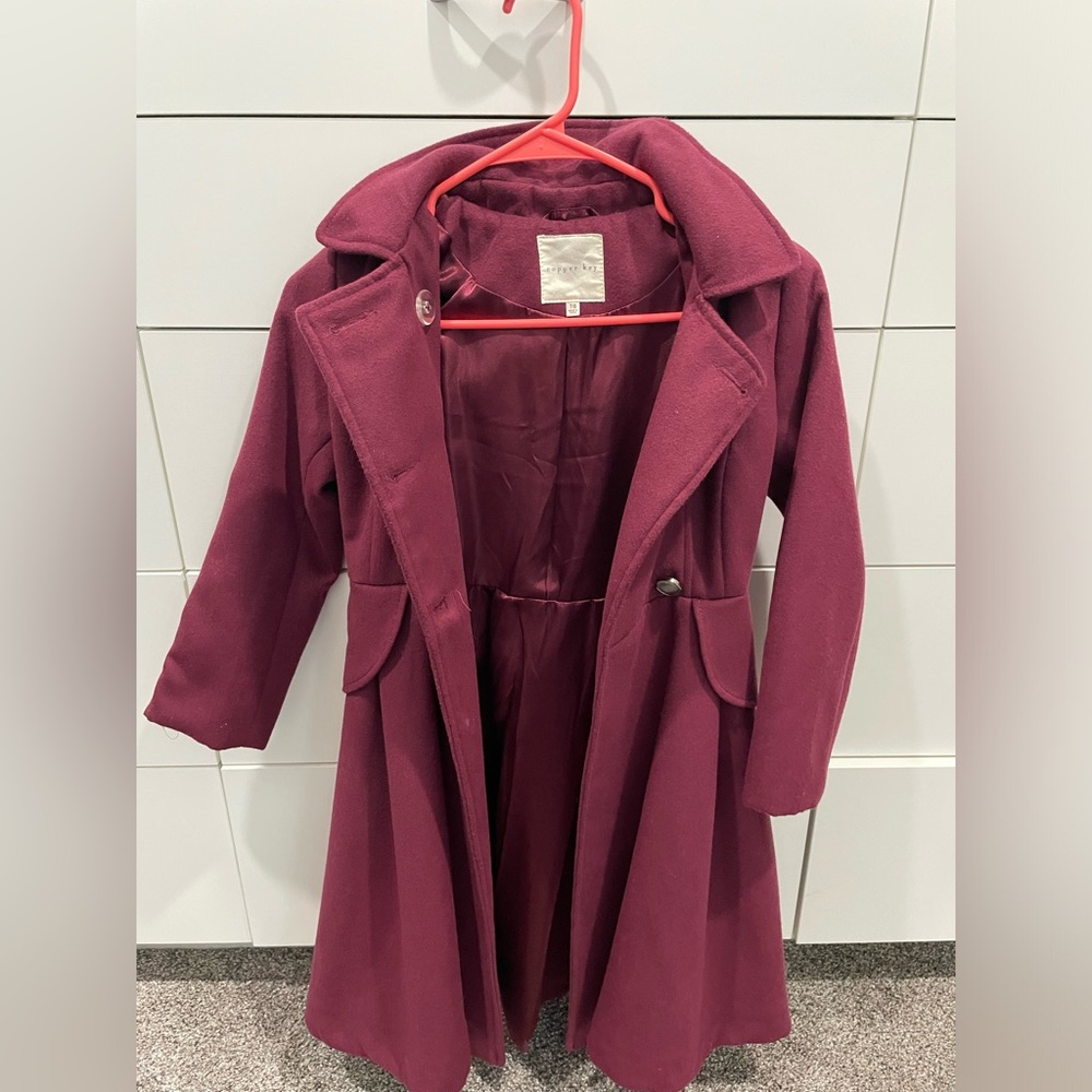 Copper key girls pea coat -size 8 girl